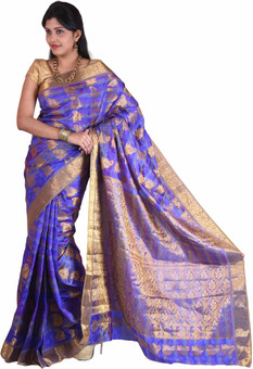 Mimosa Self Design Kanjivaram Silk, Jacquard Sari