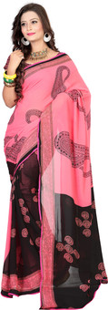 Anju Sarees Printed Bollywood Silk Sari