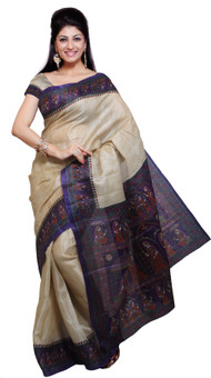 Ishin Solid Fashion Art Silk Sari