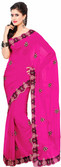 20% OFF on Ashika Self Design Fashion Georgette Sari
