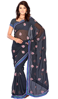 50% OFF on Diva Fashion Self Design Fashion Georgette Sari