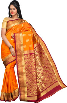 Pavechas Printed Kanjivaram Art Silk Sari