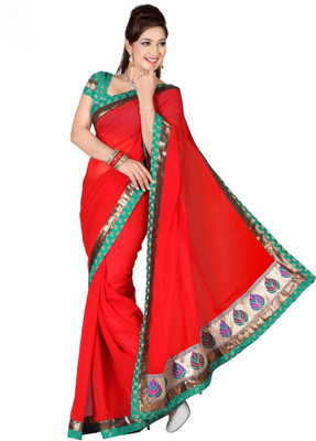 20% OFF on Ishin Printed Fashion Chiffon Sari