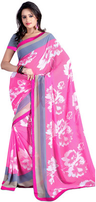 64% OFF on Fabdeal Floral Print Kosa Chiffon Sari 64% OFF on Fabdeal Floral Print Kosa Chiffon Sari