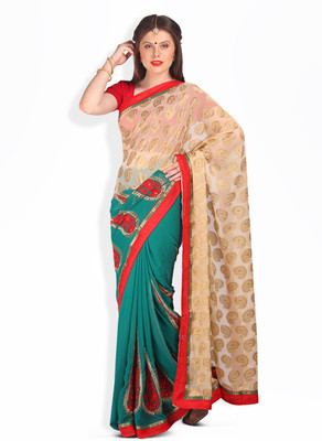 Mrignain Solid Synthetic, Chiffon Sari Mrignain Solid Synthetic, Chiffon Sari