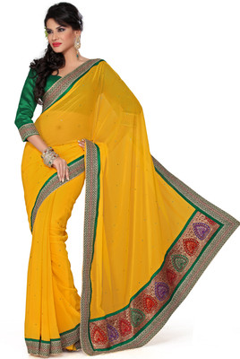 64% OFF on Saree Swarg Solid, Printed Rajshahi Chiffon Sari 64% OFF on Saree Swarg Solid, Printed Rajshahi Chiffon Sari