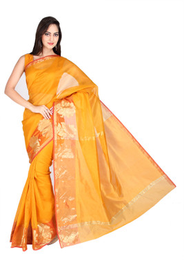 53% OFF on Pavechas Solid Banarasi Net, Cotton Sari 53% OFF on Pavechas Solid Banarasi Net, Cotton Sari