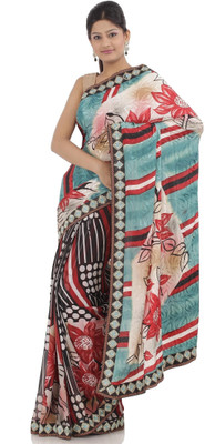 Chhabra 555 Printed Crepe Sari Chhabra 555 Printed Crepe Sari
