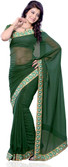 50% OFF on Diva Fashion Self Design Fashion Georgette Sari