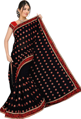 64% OFF on Khazana Bazaar Floral Print Leheria Georgette Sari