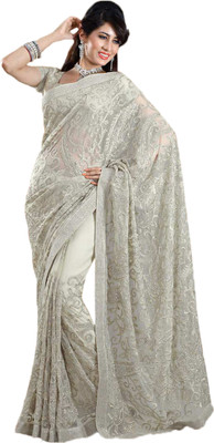 60% OFF on Cbazaar Self Design Fashion Chiffon Sari
