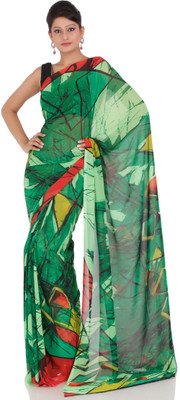 Chhabra 555 Floral Print Georgette Sari