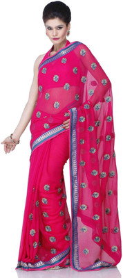 Chhabra 555 Checkered Georgette Sari