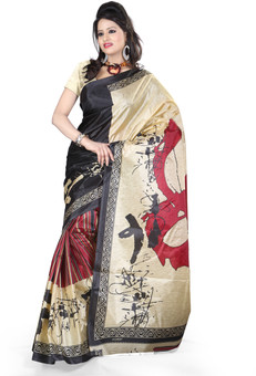 Kajal Sarees Printed Fashion Art Silk Sari