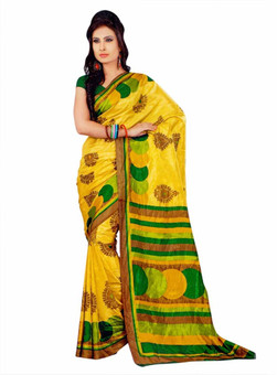 Miraan Printed Mysore Art Silk Sari
