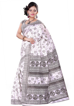 Vastrakala Printed Fashion Cotton, Silk Sari