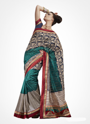 55% OFF on Rajguru Rise Floral Print Bhagalpuri Art Silk Sari 55% OFF on Rajguru Rise Floral Print Bhagalpuri Art Silk Sari