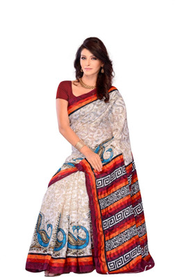 50% OFF on Diva Fashion Printed Daily Wear Brasso Sari 50% OFF on Diva Fashion Printed Daily Wear Brasso Sari