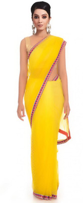 Chhabra 555 Solid Fashion Nylon Sari