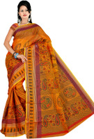 Pavechas Geometric Print Polycotton Sari: Sari