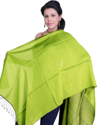 30% OFF on Exotic India Solid Silk, Wool Women's Scarf