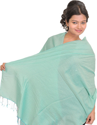 30% OFF on Exotic India Woven Silk, Wool Women's Scarf