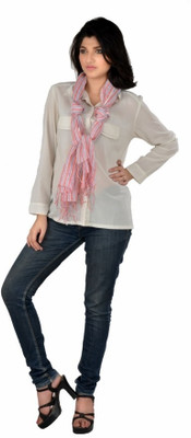 LIYANA Striped Linen Women's Scarf