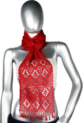 50% OFF on moKanc Self Design Silk Women's Scarf