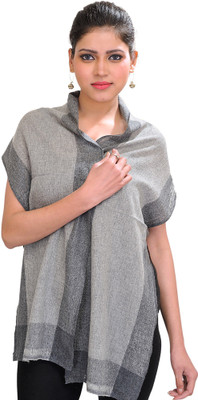 30% OFF on Exotic India Woven Pure Wool Women's Scarf