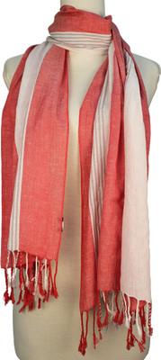 33% OFF on Vozaf Striped Viscose, Cotton Women's Scarf