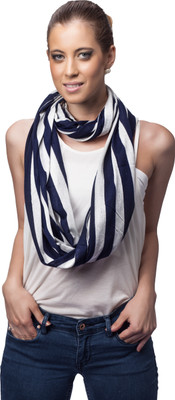 19% OFF on Scarves & Glitters Striped Jersey Women's Scarf