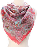 63% OFF on Textures Fashion Printed Silk Women's Scarf