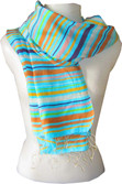Dushaalaa Striped Silk, Coton Women's Scarf