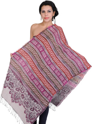 30% OFF on Exotic India Woven Wool, Cotton Women's Scarf