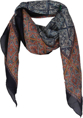 50% OFF on True Fashion Geometric Print Silk Women's Scarf