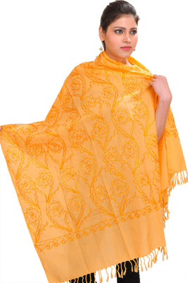 30% OFF on Exotic India Embroidered Cotton Women's Scarf