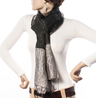 Welkin Self Design Silk Women's Scarf Welkin Self Design Silk Women's Scarf