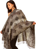 30% OFF on Exotic India Woven Cotton, Wool Women's Scarf