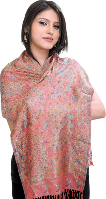 30% OFF on Exotic India Woven Pure Silk Women's Scarf