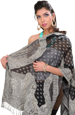 30% OFF on Exotic India Woven Wool Women's Scarf