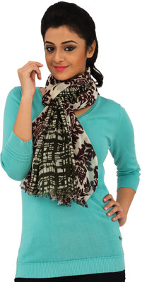 38% OFF on Moda Vastra Floral Print, Graphic Print Wool Women's Scarf