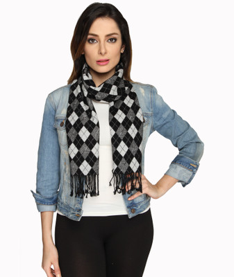 50% OFF on Bombay High Geometric Print Silk Women's Scarf