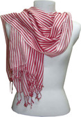 30% OFF on Dushaalaa Striped Cotton Viscose Women's Scarf
