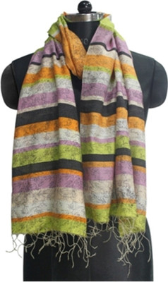 15% OFF on Jayram Handloom Striped Silk Women's Scarf