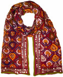 60% OFF on Shopatplaces Embroidered Chanderi Silk Women's Scarf
