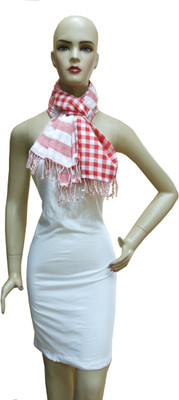 27% OFF on Polipilla Checkered Cotton Women's Scarf