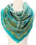 63% OFF on Textures Fashion Printed Silk Women's Scarf
