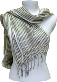 29% OFF on Dushaalaa Striped Polyester/Viscose Women's Scarf