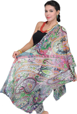 30% OFF on Exotic India Printed Silk Cotton Blend Women's Scarf 30% OFF on Exotic India Printed Silk Cotton Blend Women's Scarf