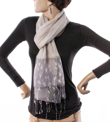 Welkin Self Design Silk Women's Scarf Welkin Self Design Silk Women's Scarf